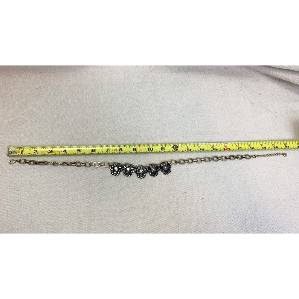 Loft Blue Gemstone Cluster Statement Necklace - image 4